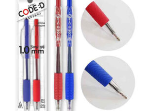 CODE:D ปากกา Semi-gel D'one แพ็กคู่ (แดง+น้ำเงิน) ลื่นเหมือนเจล แห้งไวเหมือนใจ!