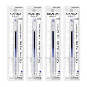 KIAN-DA ปากกาหมึกเจล รุ่น U-Slim Quick dry [แพ็ค 4 ด้าม]