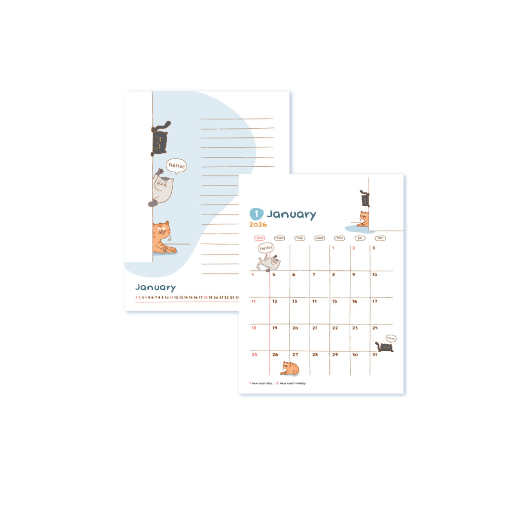 Double A ปฏิทินตั้งโต๊ะ Not My Day 2026 ลายลิขสิทธิ์ Ease Around - Image 3