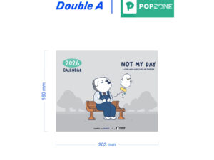 Alternative view of Double A ปฏิทินตั้งโต๊ะ รุ่น Not My Day ปี 2026 (ฟรี! สติกเกอร์)