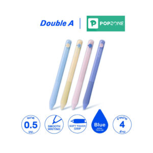 Double A ปากกาเจล รุ่น Smilee ขนาด 0.5 มม. (หมึกน้ำเงิน) บรรจุ 4 ด้าม