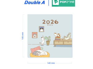 Alternative view of Double A สมุดบันทึกแพลนเนอร์ลายเหมียวสุดซี้