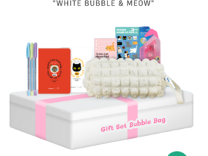 Double A ชุดเซตเครื่องเขียน Mini Meow Stationery & Bubble Bag Set