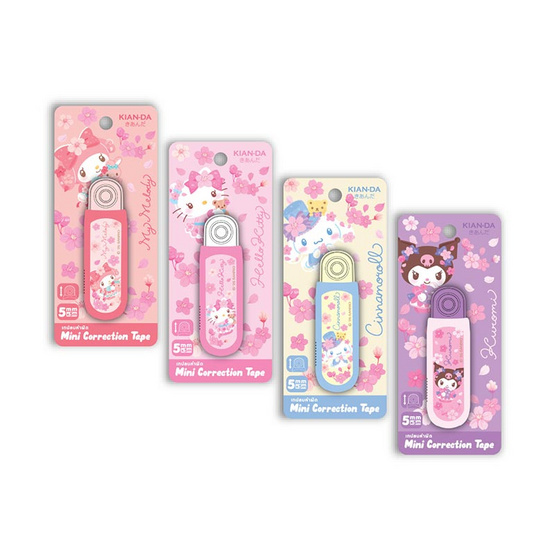 KIAN-DA มินิเทปลบคำผิด Sanrio แบบกด ลิขสิทธิ์แท้ พกพาสะดวก - Image 3