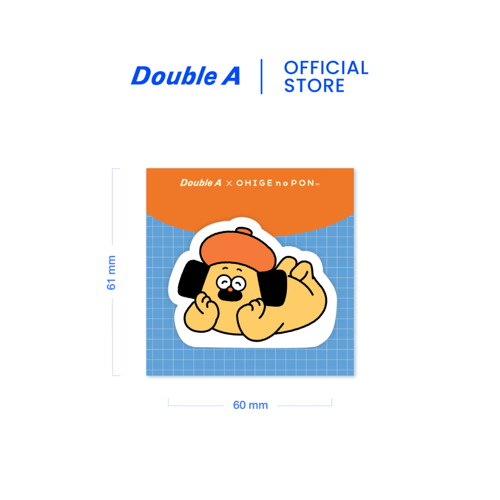 Double A x OHIGE no PON กระดาษโน้ตไดคัทลิขสิทธิ์แท้ 80 แกรม (แพ็ก 4 ชิ้น) | Popzone - Image 5